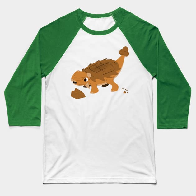 Baby Ankylosaurus Baseball T-Shirt by henrybaulch